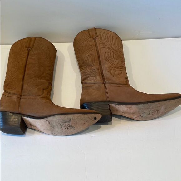 Giani Brown leather Heeled Boots with Western Charm - Picture 7 of 11